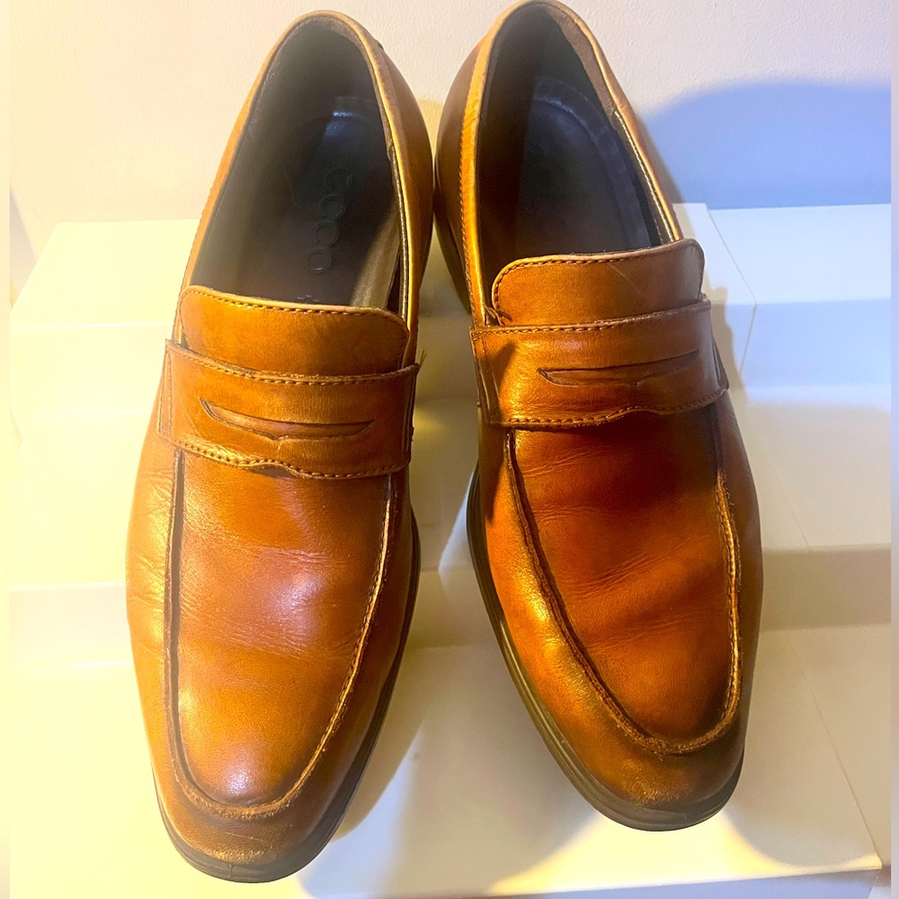 Ecco Men’s Light Brown Leather Shoes in Good Condition!